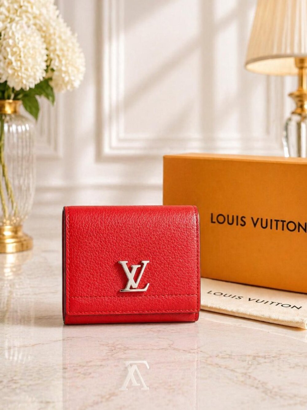Louis Vuitton Lockme Leather Wallet 320-032325 - Picture 1 of 16
